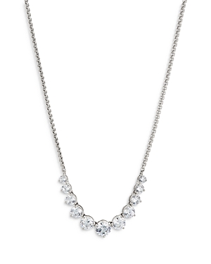 Perfect Tennis Graduated Cubic Zirconia Statement Necklace, 15-18