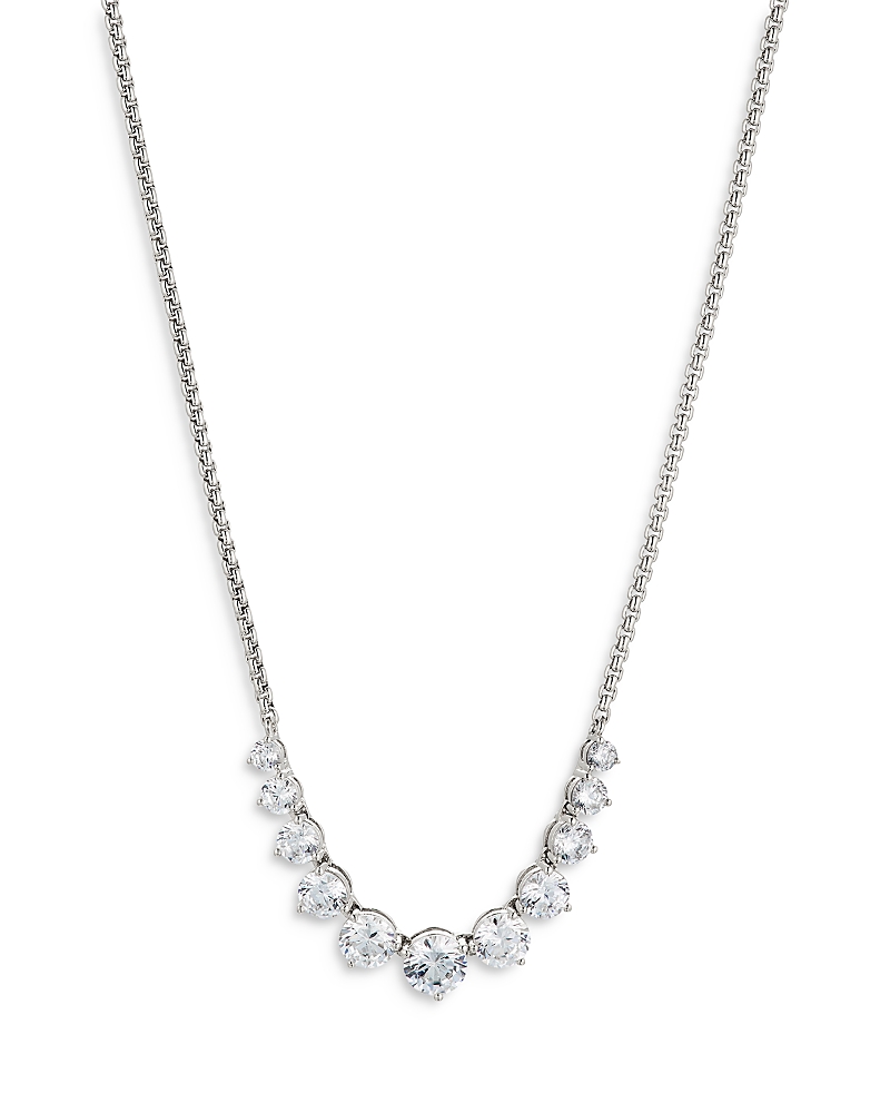 Nadri Perfect Tennis Graduated Cubic Zirconia Statement Necklace, 15