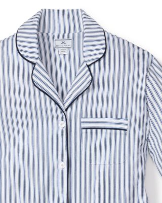 Navy French Ticking Pima Pajama Set
