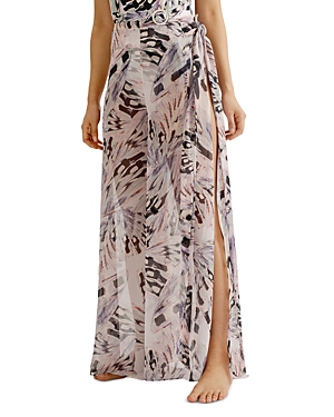 Shop Ted Baker Wide Leg Beach Cover-up Pants In Pale Pink