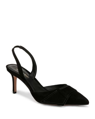 Veronica Beard - Women's Lisbeth Pointed Toe Mid Heel Slingback Pumps