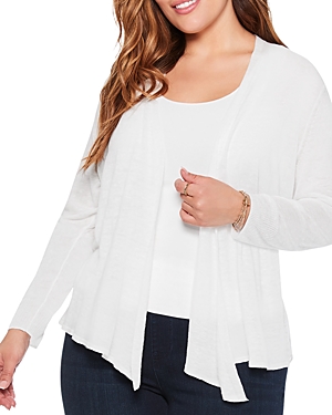 Nic+zoe Plus All Year Four Way Cardigan In Paper White