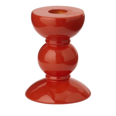 Lacquered Bobbin-Shaped Candlestick, Small