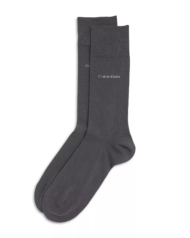 Calvin Klein Giza Cotton Flat Knit Socks