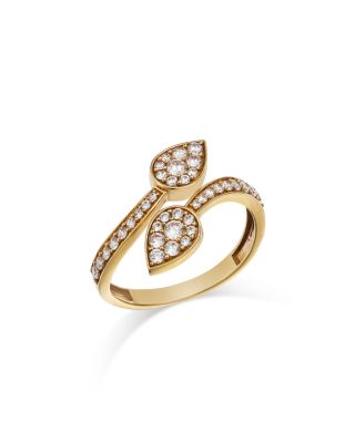 Bloomingdale's Fine Collection Diamond Leaf Bypass Ring in 14K Yellow Gold, 0.45 ct. t. w. - Exclusive