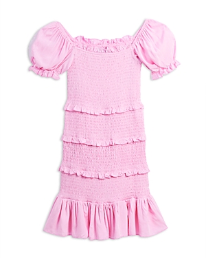 KATIEJNYC KATIEJNYC GIRLS' LAILA PUFF SLEEVE TIERED SMOCKED DRESS - BIG KID