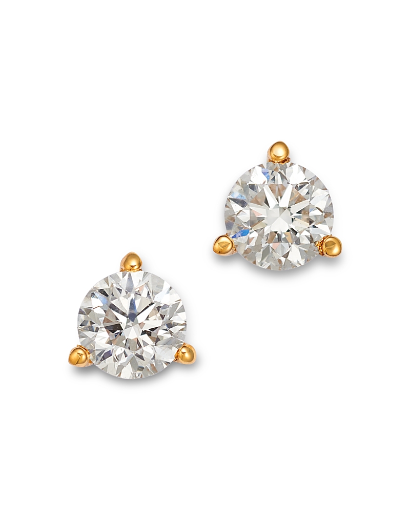 Bloomingdale's Fine Collection Diamond Stud Earrings in 14K Yellow Gold, 0.90 tcw