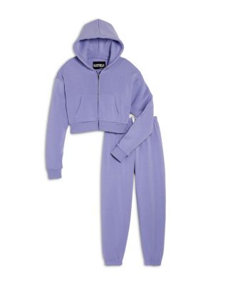 Girls' Tween Dylan Crop Zip Hoodie and Sweatpants Set - Big Kid