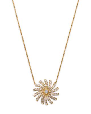 Bloomingdale's Fine Collection Diamond Starburst Pendant Necklace in 14K Yellow Gold, 1.45 ct. t. w.