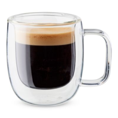 Sorrento Plus Espresso Glass Mug, Set of 2