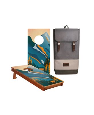 Elakai - 1ft x 2ft Grand Teton National Park Mahogany Pathfinder Cornhole Boards