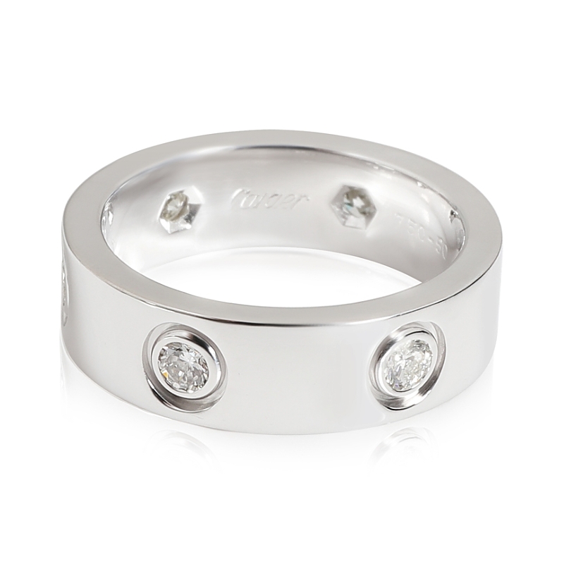 Pre-owned Pre-owned Cartier Cartier Love 18k White Gold Fashion Ring