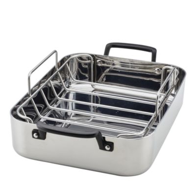 5 Ply Clad Stainless Steel Roaster and Rack