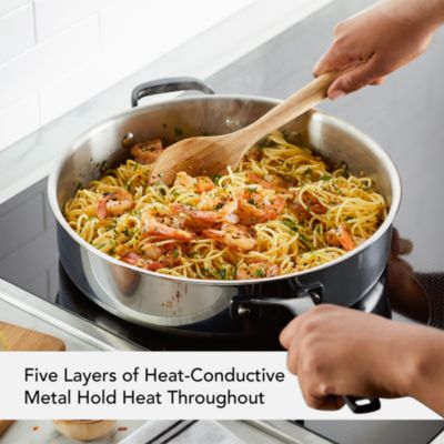 5 Ply Stainless Steel 5 Qt. Saute Pan and Lid
