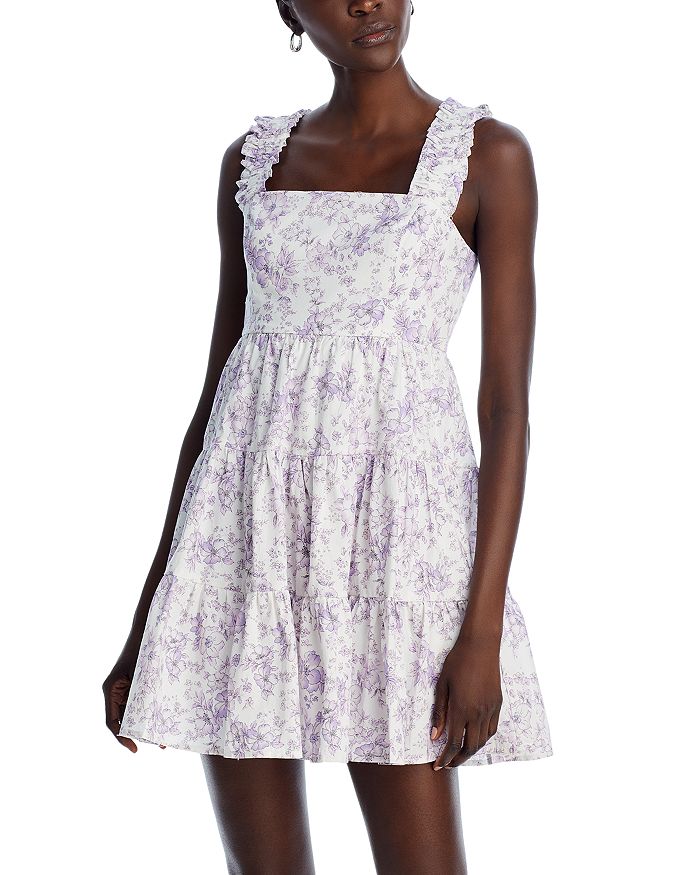 Asia Scallop Strap Tiered Mini Dress main image 0