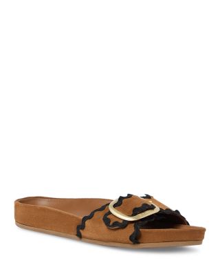 Loeffler Randall - Women's Buckled Trim Slide Sandals