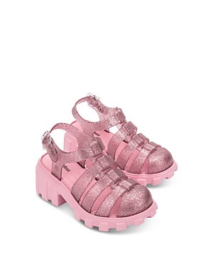 Shop Mini Melissa Girls' Megan Sandals - Toddler, Little Kid, Big Kid In Pink Glitter