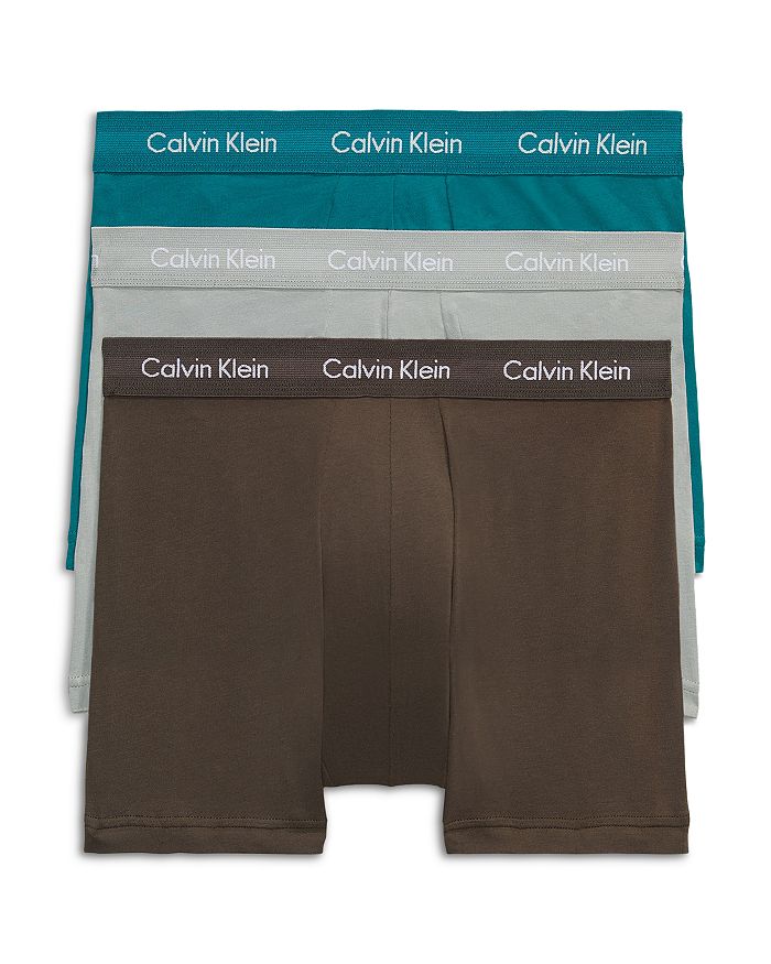 Calvin Klein Cotton Stretch Moisture Wicking Boxer Briefs, Pack Of 3 In Mcz Mulch/