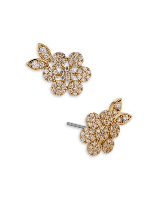 Nadri - Midsommer Cubic Zirconia Floral Cluster Stud Earrings