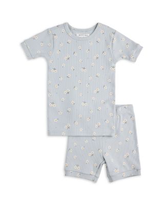 petit lem - Girls' Daisy Print Ribbed Pajama Set - Little Kid