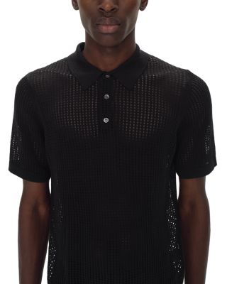 SIMKHAI - Jeremiah Perforated Polo Sweater