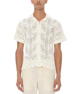 SIMKHAI - Woven Short Sleeve Cardigan