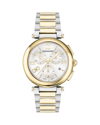 【FERRAGAMO】Legacy Chronograph Watch ツートン 40mm FERRAGAMO Legacy Chronograph Bracelet Watch, 40mm