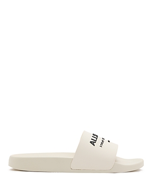 Shop Allsaints Men's Underground Slip On Slide Sandals In White
