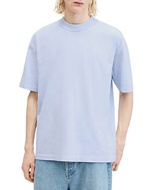 Shop Allsaints Isac Oversized Fit Short Sleeve Crew Tee In Bethel Blue