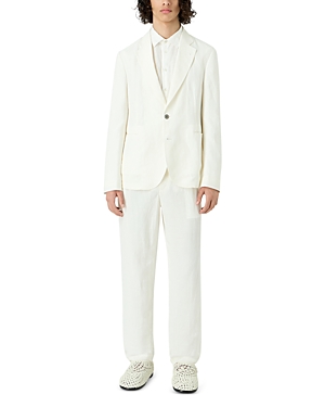 Emporio Armani Single Breasted Notch Lapel Classic Fit Suit In Solid White