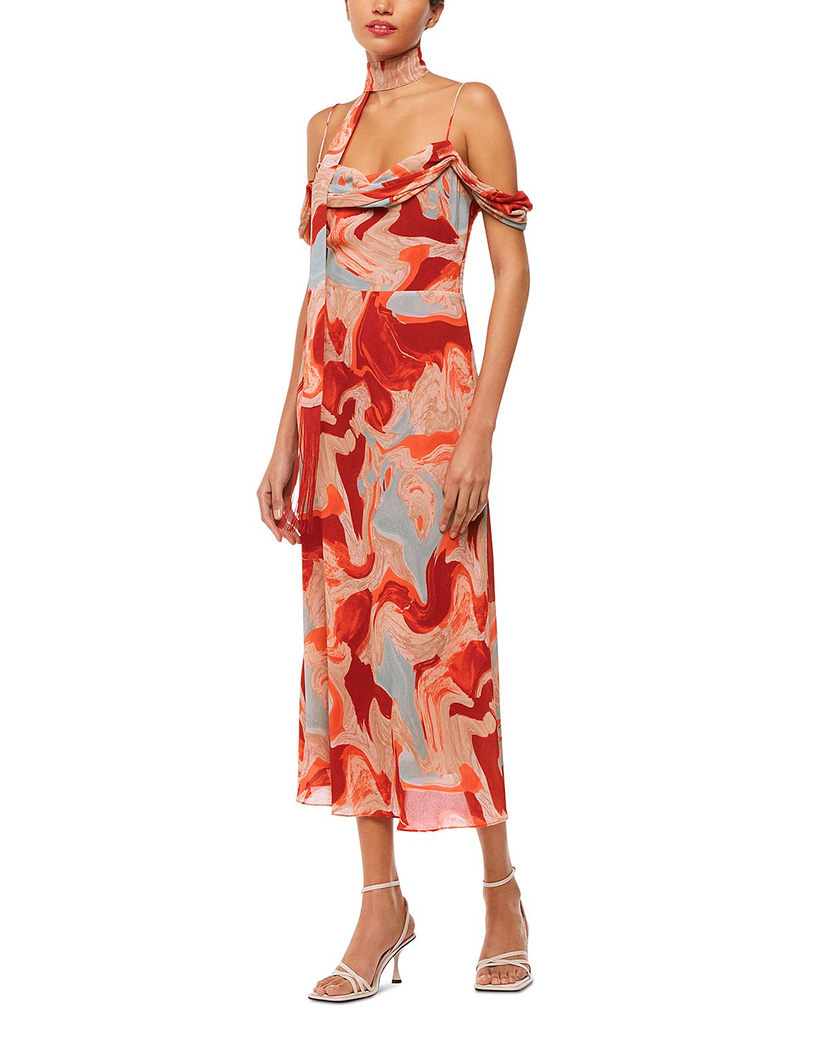 Whistles Marble Print Dress