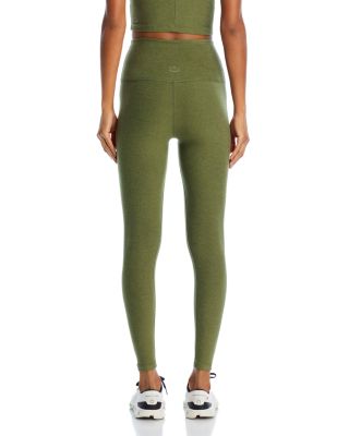 Spacedye Caught In The Midi High Waisted Legging in Moss Green