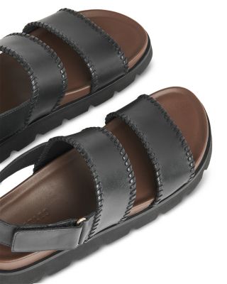 Women's Ruben Black Whipstitch Velcro Sandals