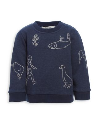 Sea - Girls' Demi Cotton French Terry Embroidered Sweatshirt - Little Kid, Big Kid