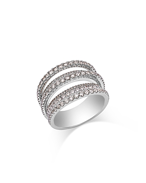 Bloomingdale's Diamond Multi-row Statement Ring In 14k White Gold, 1.65 Ct. T. W. In White