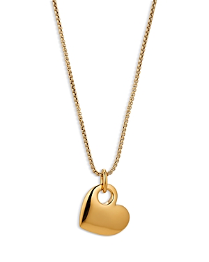Sunlight Heart Pendant Necklace in 18K Gold Plated, 20-22