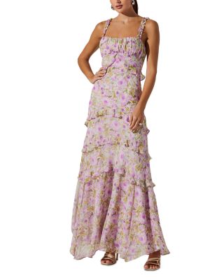 open lace back dress Astr The Label Calantha Dress in Wine main image 0