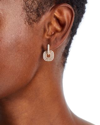 Diamond Doorknocker Drop Earrings in 14K Yellow Gold, 1.0 tcw