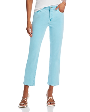 Shop Good American Good High Rise Straight Ankle Jeans In Mineral Pool