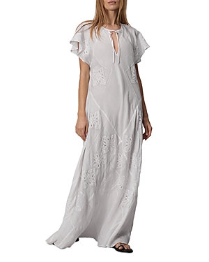 Shop Rag & Bone Delancy Embroidered Maxi Dress In White