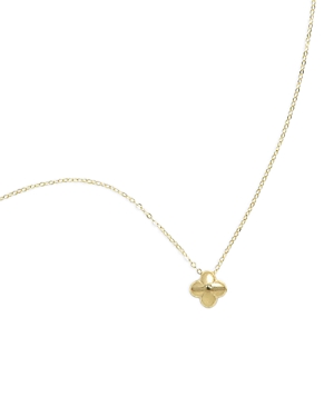 Moon & Meadow 14k Yellow Gold Puff Clover Pendant Necklace, 18 In Gold