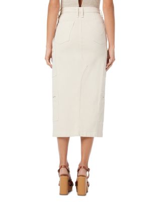 Reconstructed Center Slit Midi Skirt