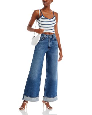 Striped V Neck Tank Top - Exclusive