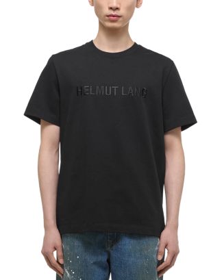 ★HELMUT LANG★ Logo Short Sleeve T-Shirt White O04HM599100 White logo-embroidered cotton T-shirt Helmut lang - men