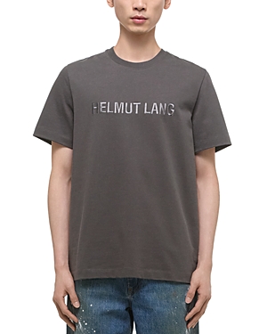 Shop Helmut Lang Short Sleeve Logo Tee In Graphite