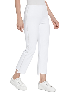 Shop Lyssé Kenny High Rise Ankle Baby Bootcut Jeans In White