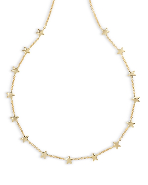 Shop Kendra Scott Sierra Star Adjustable Strand Necklace In 14k Gold Plated, 19 In Gold/crystal