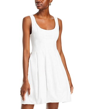 Shop Derek Lam 10 Crosby Jade Sleeveless Dress In White/white