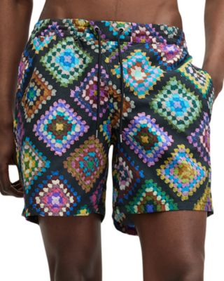 オールセインツ AllSaints Tunis Short Sleeve Shirt メンズ トップス White Allsaints Tunis Relaxed Fit Crochet Print Short Sleeve Button-Up