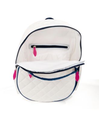  Quilted White Navy Pink Jr. Love Tennis Backpack